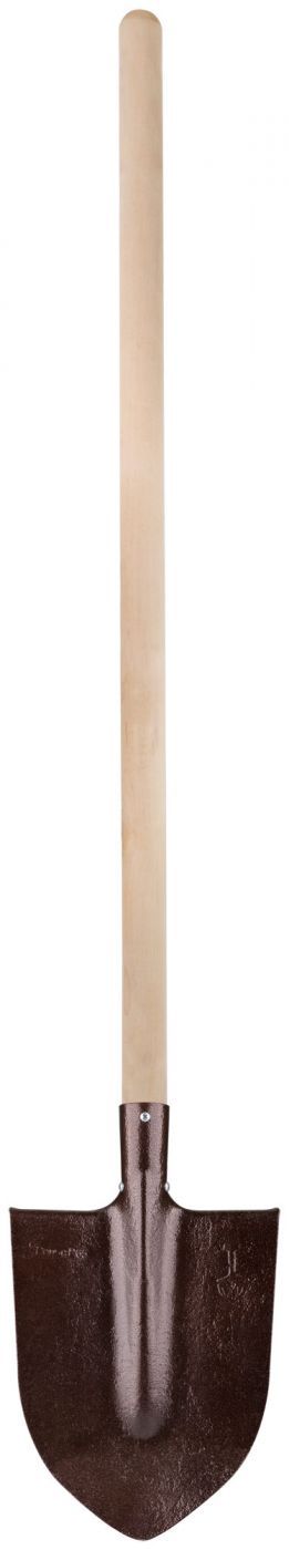 Лопата штыковая, рельсовая сталь Р65 (М76), с деревянным черенком "ПЗИ" 220х280х1420 мм Покровский завод инструментов
