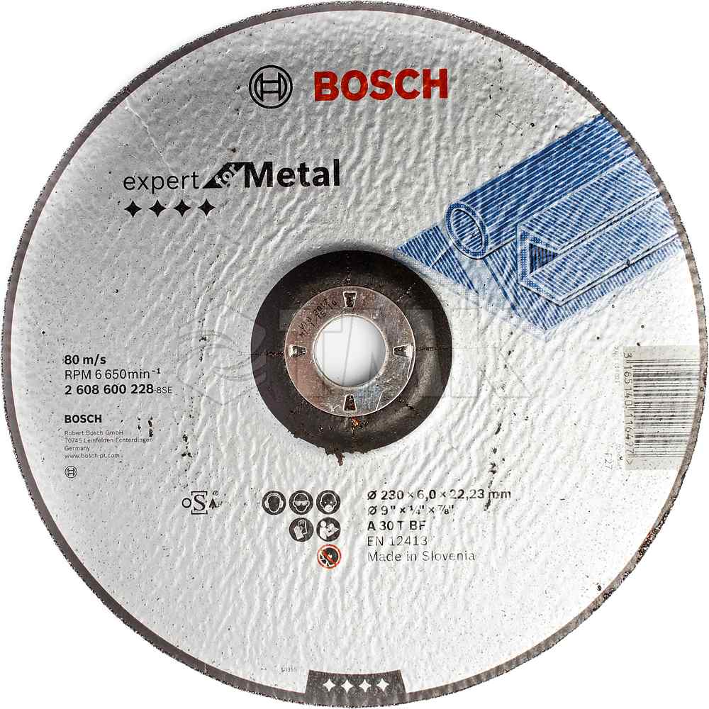 Круг шлифовальный Bosch металл Ф230х6 (228) Bosch (Оснастка)