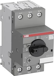 Автомат защиты электродвигателей ABB MS116-10.0 50kA (рег. 6,3-10,0A) 1SAM250000R1010