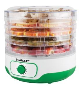 Сушка для фруктов и овощей Scarlett SC-FD421011 5под. 250Вт зеленый
