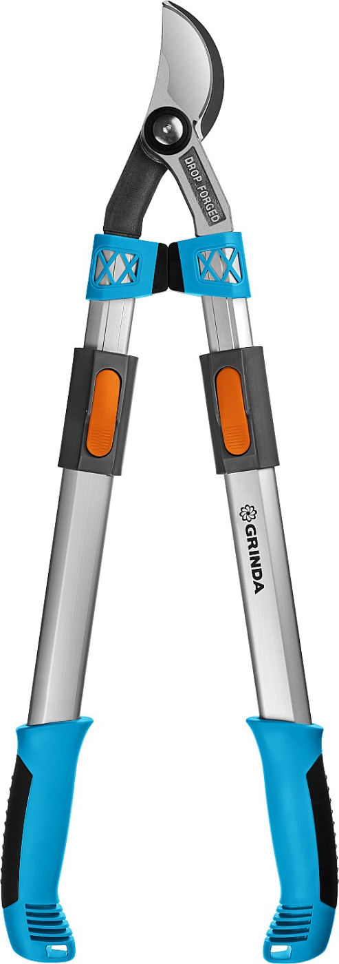 GRINDA F-900T, 650 - 900 мм, кованые лезвия, алюминиевые ручки, телескопический, плоскостной cсучкорез, PROLine (424510)