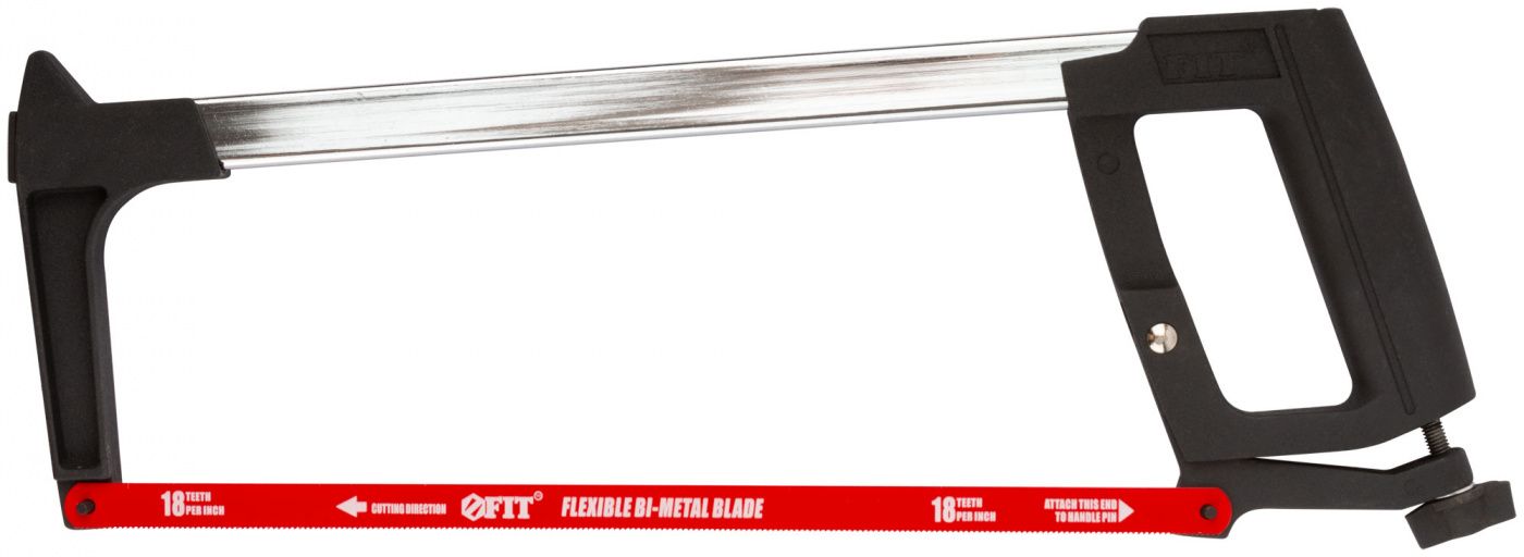Ножовка по металлу 300 мм Профи (регулир.натяг, возможность работы под углом 45 гр.), полотно Bi-Metal FIT