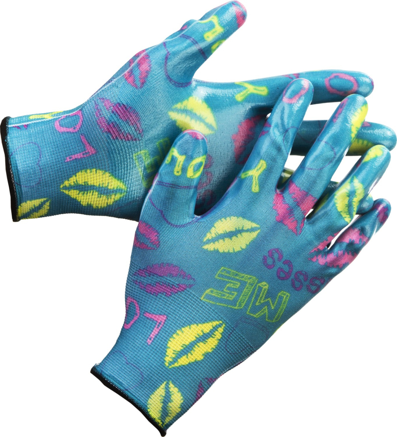 GRINDA S-M, синие, прозрачное нитриловое покрытие, садовые перчатки (11296-S)