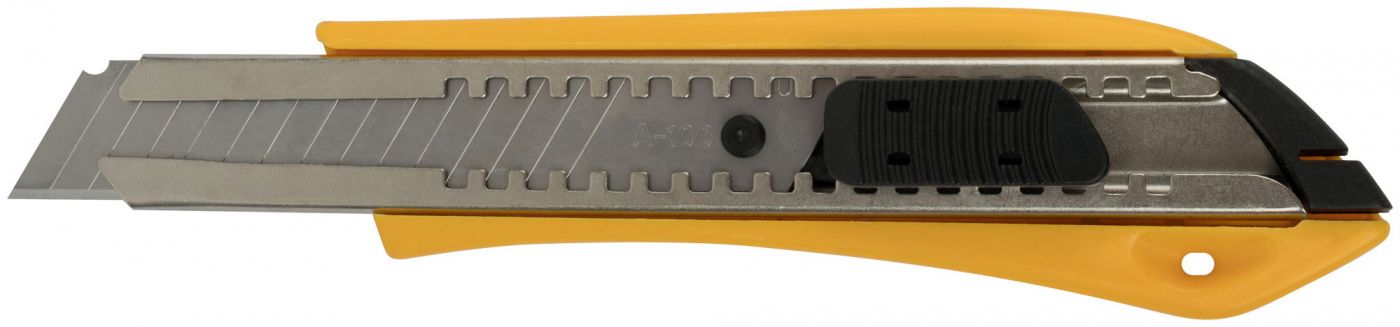 Нож технический 18 мм усиленный пластиковый, лезвие 15 сегментов FIT