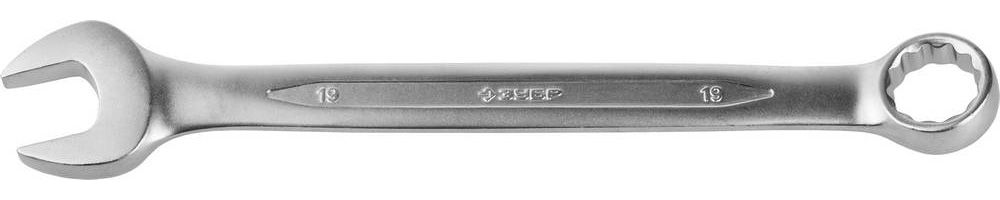 Комбинированный гаечный ключ 19 мм, ЗУБР 27022-19