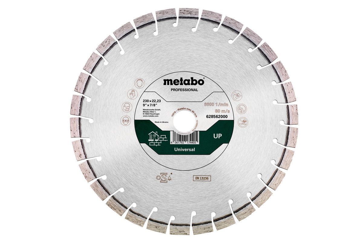 Алмазный отрезной круг 230 x 22,23 мм, «UP», универсальный «professional» (628562000) Metabo