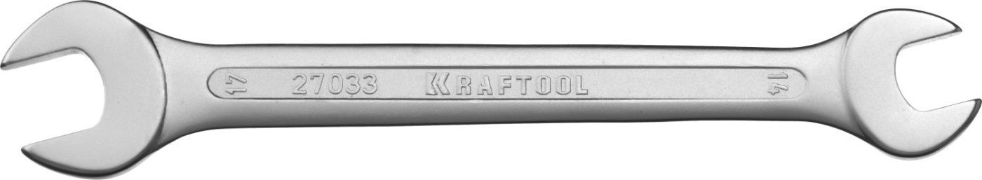 Рожковый гаечный ключ 14 х 17 мм, KRAFTOOL 27033-14-17
