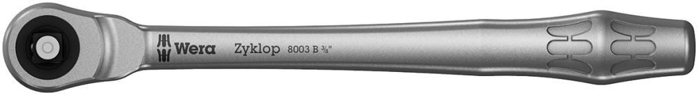 8003 B Zyklop Metal Push трещотка, сдвижной квадрат, 3/8" x 222 мм, 76 зубьев WERA