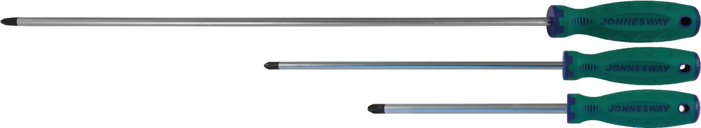 D71P2200 Отвертка стержневая крестовая ANTI-SLIP GRIP, PH2x200 мм JONNESWAY