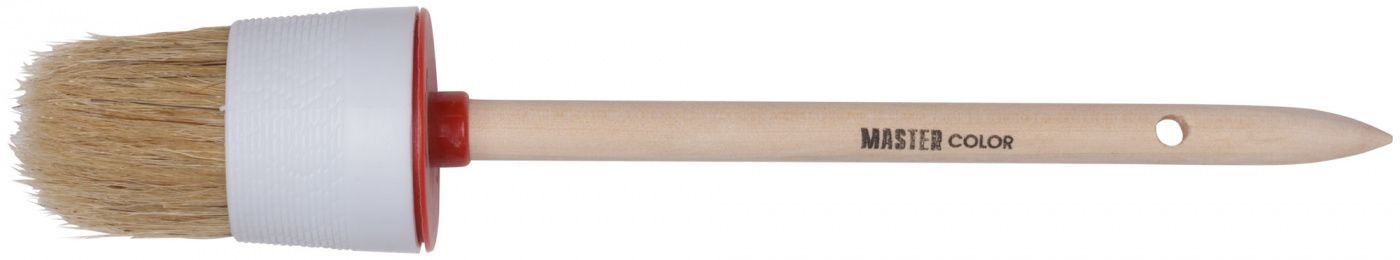 Круглая кисть, натур. щетина, 55% топс, деревянная ручка, Ø45 мм MASTER COLOR