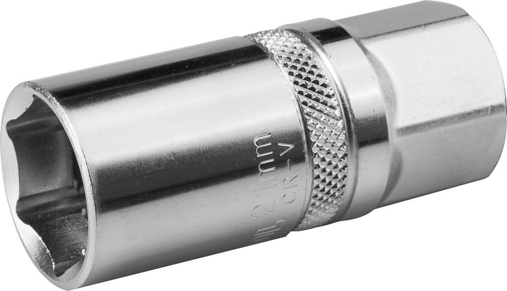KRAFTOOL 1/2″, 21 мм, свечная торцовая головка с резиновой вставкой (27812-21)