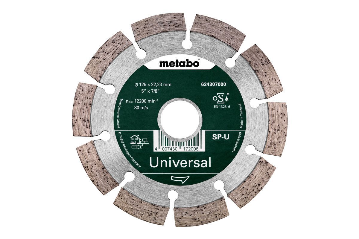 Алмазный отрезной круг 125 x 22,23 мм, «SP-U», универсальный «SP» B (624296000) Metabo