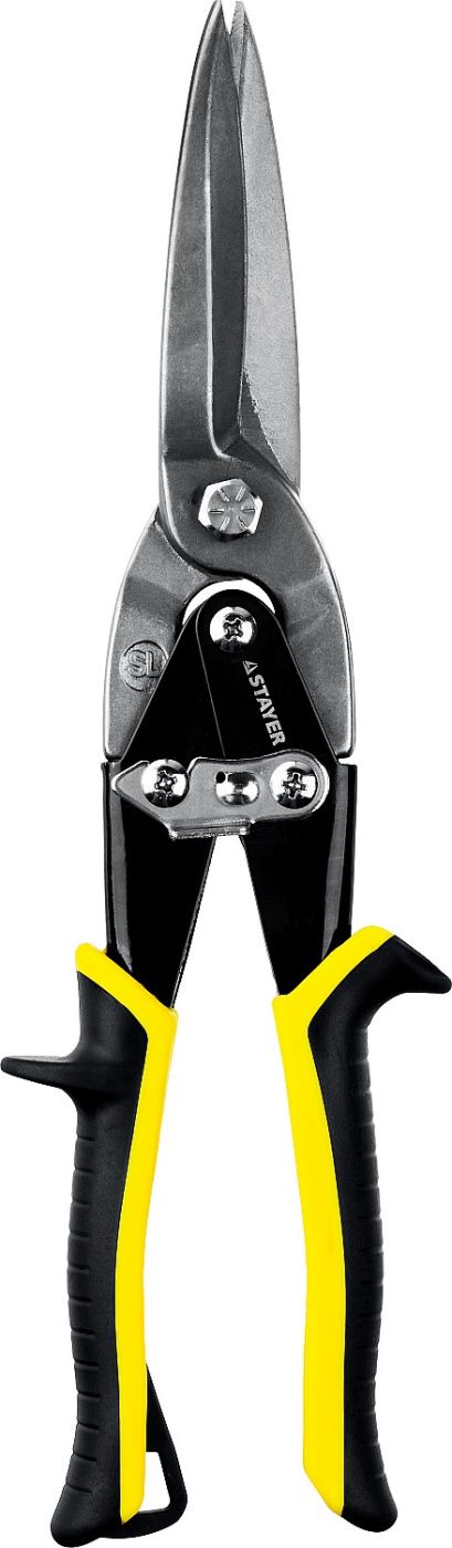 STAYER Ножницы по металлу, прямые удлинённые, Cr-V, 290 мм 23055-29
