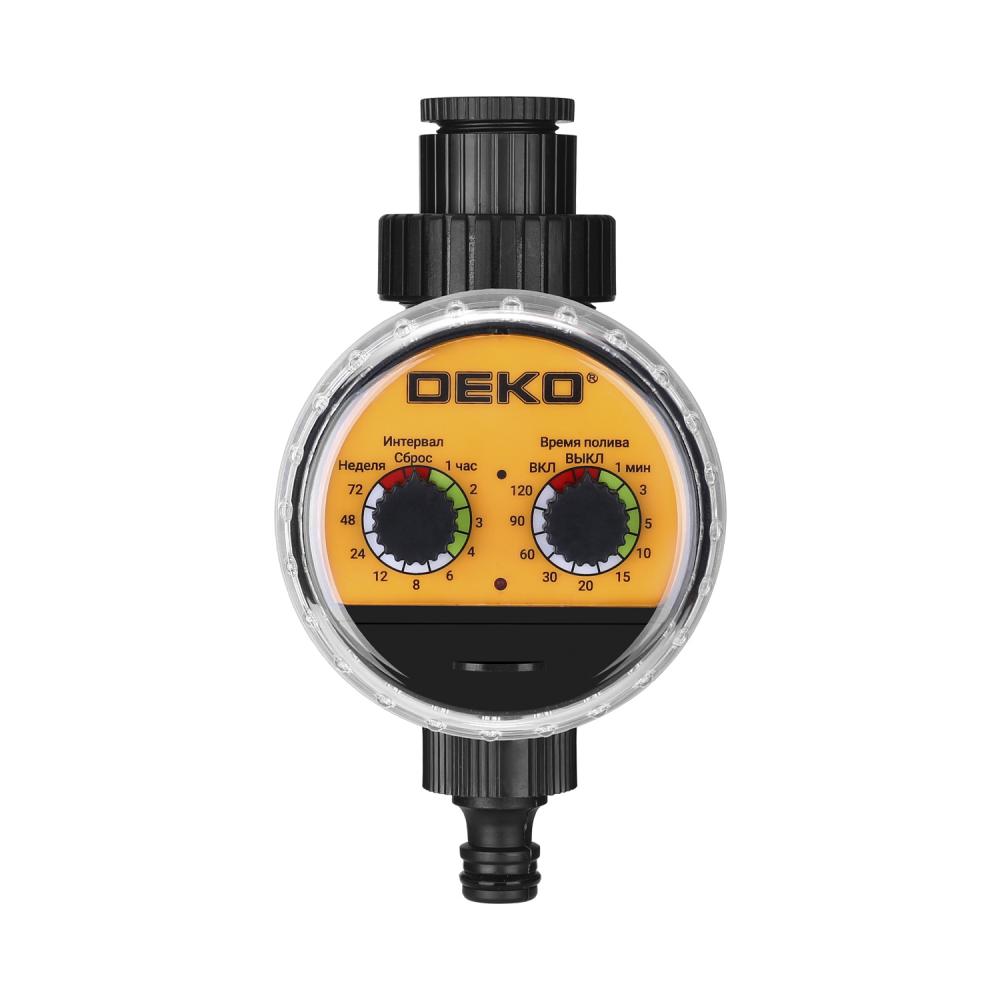 Таймер для полива электронный DEKO DKIT04 с шаровым механизмом, меню на русском языке 065-0957
