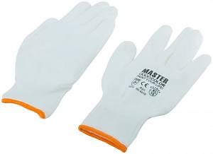 Перчатки белые, полиэстер с обливкой из полиуретана ( водоотталкивающие), р-р XL/10 MASTER COLOR