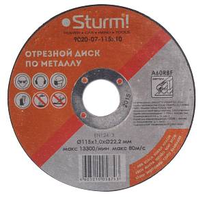 Отрезной диск по металлу Sturm! 9020-07-115x10 Отрезной диск по металлу Sturm! 9020-07-115x10
