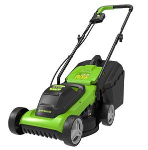 Газонокосилка аккумуляторная Greenworks G24LM33K2, 24V, 33 см, c АКБ 2АЧ и ЗУ Газонокосилка аккумуляторная Greenworks G24LM33K2, 24V, 33 см, c АКБ 2АЧ и ЗУ