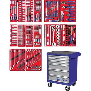 Набор инструментов ПРОФИ в синей тележке, 299 предметов МАСТАК 52-06299B