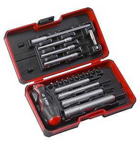 Felo Набор бит SL/PH/Tx/PZ и головок M-TEC c рукояткой SMART в кейсе, 20 шт 06082006 Felo Набор бит SL/PH/Tx/PZ и головок M-TEC c рукояткой SMART в кейсе, 20 шт 06082006