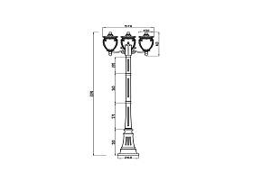 Садово-парковый светильник Outdoor O414FL-03BZ