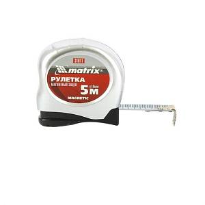 Рулетка Magnetic,5 м х 19 мм,магнитный зацеп Matrix