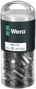855/1 Z DIY 100 PZ 2 набор бит, 1/4" C6.3, 100 шт, PZ 2 x 25 мм WERA 855/1 Z DIY 100 PZ 2 набор бит, 1/4" C6.3, 100 шт, PZ 2 x 25 мм WERA