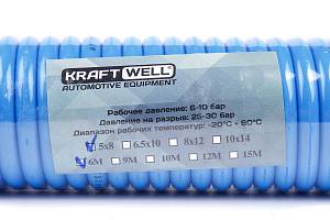 KraftWell KRW-HC050806 Шланг воздушный полиуретановый, спиральный D5х8 мм, 6 м KraftWell KRW-HC050806 Шланг воздушный полиуретановый, спиральный D5х8 мм, 6 м