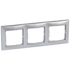 Legrand 770153 Рамка на 3 поста-Алюминий-Valena Legrand 770153 Рамка на 3 поста-Алюминий-Valena