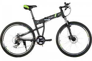 Велосипед FURY Daisen складной черный/зеленый