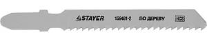 Полотна STAYER "STANDARD", T119B, для эл.лобзиков, HCS, по дереву, фанере, пластмассе, EU хвостовик, 50/2мм, 2шт 159481-2