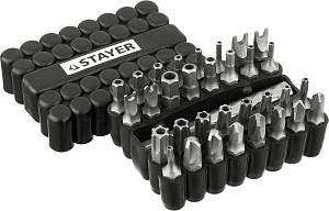 STAYER 33 шт, набор специальных бит с магнитным адаптером (26084-H33)