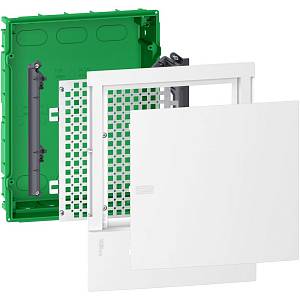 Schneider MINI PRAGMA IT Шкаф мультимедиа встраиваемый с белой дверью 2 ряда х12 мод,IP40 MIP212FU