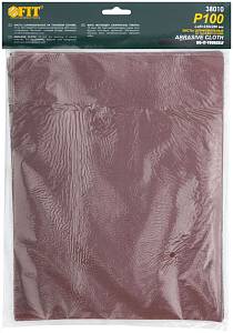 Листы шлифовальные на тканевой основе, алюминий-оксидный абразивный слой 230х280 мм, 10 шт. Р 100 FIT