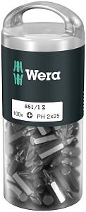 851/1 Z DIY 100 PH 1 набор бит, 1/4" C6.3, PH 1 x 25 мм, 100 шт WERA