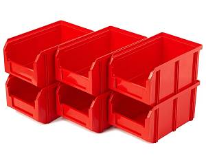 Пластиковый ящик Стелла-техник V-2-К6-красный