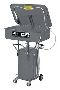 KraftWell KRW1971 Установка для мойки деталей мобильная пневматическая KraftWell KRW1971 Установка для мойки деталей мобильная пневматическая