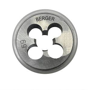 Плашка метрическая М6х1,0 мм BERGER Плашка метрическая М6х1,0 мм BERGER