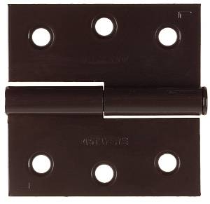 STAYER 75 x 75 x 2.4 мм, разъемная, левая, цвет коричневый, карточная петля (37613-75-3L)