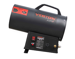 Газовая тепловая пушка Verton Air GH-10 (10 кВт,330м3,0,7кг/ч,рег.высоты/подачи газа,пропан/бутан, шланг редуктора 1.5м)