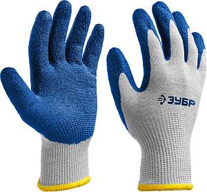 ЗУБР ЗАХВАТ, S-M, текстурированное покрытие, перчатки с нитриловым обливом, Профессионал (11457-S)