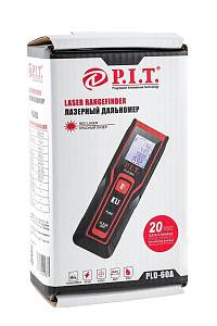 Лазерный дальномер PLD-60A (дальность 60м, авто откл, время измерения 0,1-3с, питание ААА) 24 шт P.I.T