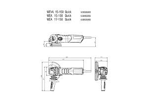 WEVA 15-150 Quick Угловая шлифовальная машина Metabo