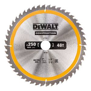 Пильный диск DEWALT DT1957, CONSTRUCT, (250 x 30 мм, 48 ATB)