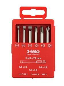 Felo Набор бит SL/H (+/-) Industrial 73 мм в кейсе, 6 шт 03292716