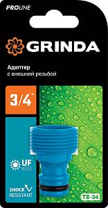 GRINDA TE-34, 3/4″, с внешней резьбой, штуцерный адаптер, PROLine (8-426416)