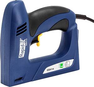 RAPID R:El.Staple Gun ESN114, тип 140 и гвоздей 300, 2-в-1, нейлер-степлер (гвозде/скобозабиватель) электрический для скоб (5000131)