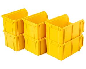 Пластиковый ящик Стелла-техник V-2-К6-желтый