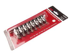Набор бит-головок 3/8" HEX H3-H10 8 предметов JTC Набор бит-головок 3/8" HEX H3-H10 8 предметов JTC