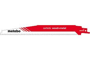 Пилка для сабельных пил, «carbide wood + metal», 225 x 1,25 мм (626560000) Metabo