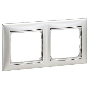 Legrand 770152 Рамка на 2 поста- Алюминий-Valena Legrand 770152 Рамка на 2 поста- Алюминий-Valena